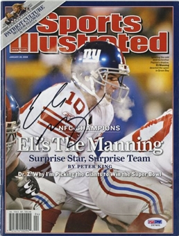 Eli Manning Signed 2008 Sports Illustrated Super Magazine (No Label)